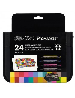 PROMARKER SET 24 PENNARELLI +ASTUCCIO WINSOR & NEWTON