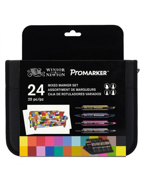 PROMARKER SET 24 PENNARELLI +ASTUCCIO WINSOR & NEWTON