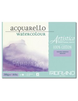 FABRIANO ALBUM 30,5X45 200 G/M 25 FG ACQUERELLO G.G. 100%