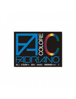 FABRIANO ALBUM 5 COLORI 24X33220 G/M2 25 FG MONNORUVIDO