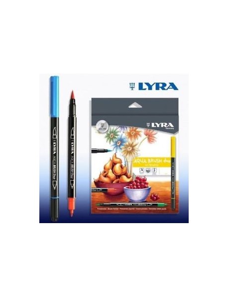 LYRA AQUA BRUSH DUO 12 PENNARELLI A DUE PUNTE ALTA QUALITA