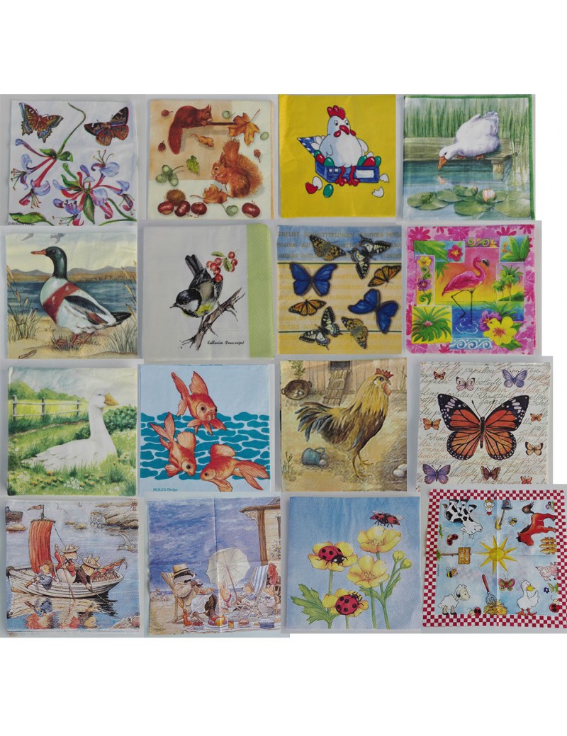 SET TOVAGLIOLI PER DECOUPAGE A SCELTA 20 PZ - Longhini vernici e-shop