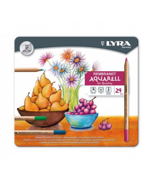 LYRA REMBRANDT 24 PASTELLI ACQUERELLABILI ALTA QUALITA