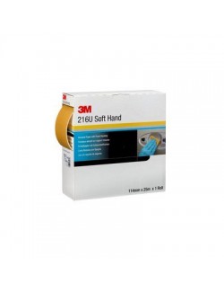 3M 216U Rotoli Soft Hand P280 pretagliati, 114mm x 25m, dimensione strappo 135mm