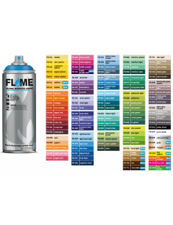 FLAME SPRAY ULTRA ACRYLIC PAINT SPRAY LOW PRESSURE 400 ml BY MOLOTOW