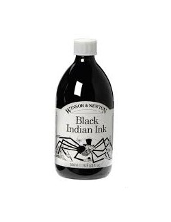 BLACK INDIAN INK CHINA NERA 250 ML WINSOR & NEWTON - Longhini vernici e-shop